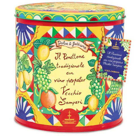 Panettone Fiasconaro de D&G avec du vin sicilien Vecchio Samperi - 1 kg